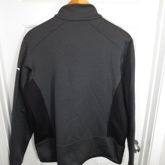 *NWT* Eddie Bauer Heathered Zip Fleece Full Zip Jacket Gray/Black Mens XL *Logo - Picture 4 of 4